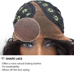 LyricalHair Afro-American Synthetic Lace Front Wavy Wigs Full Cap Curly Style Heat Resistant Shoulder Length Wigs For Black Women