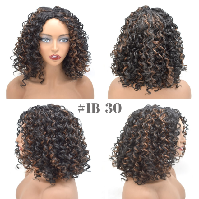 LyricalHair Lace Front Wig Afro-American Curly Hairpiece Top Quality Synthetic Full Cap Hair System Natural Hairline