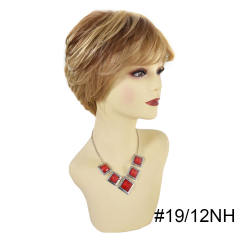 Pixie Cut Wigs Short Stylish Fluffy Layered Wigs Replacement Wigs with Side Bangs Breathable and Comfortable Women's Hair System. #R1085A