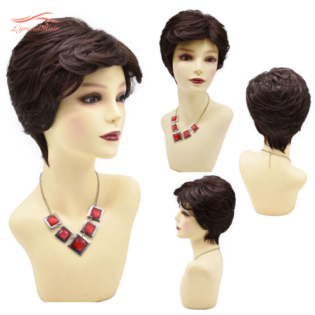 Black Short Classic Full Wigs Layered for Women Natural Looking Heat Resistant Replacement Wig For Women Breathable and Comfortable. Women's Hair