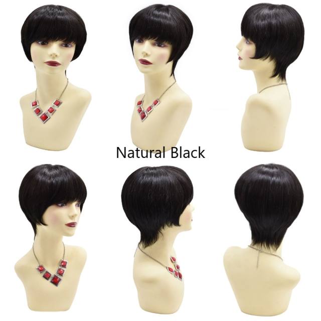 LyricalHair Ladies Short Synthetic Wigs ABBY Heat Resistant Mono Top Full Cap Fiber Wig Multi-Layered Breathable Natural Looking Wigs