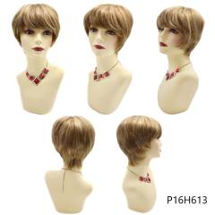 LyricalHair Ladies Short Synthetic Wigs ABBY Heat Resistant Mono Top Full Cap Fiber Wig Multi-Layered Breathable Natural Looking Wigs