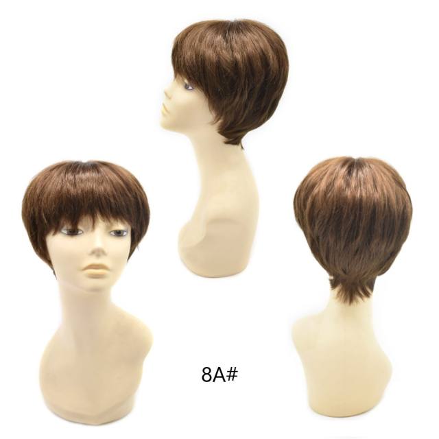 LyricalHair Ladies Short Synthetic Wigs ABBY Heat Resistant Mono Top Full Cap Fiber Wig Multi-Layered Breathable Natural Looking Wigs