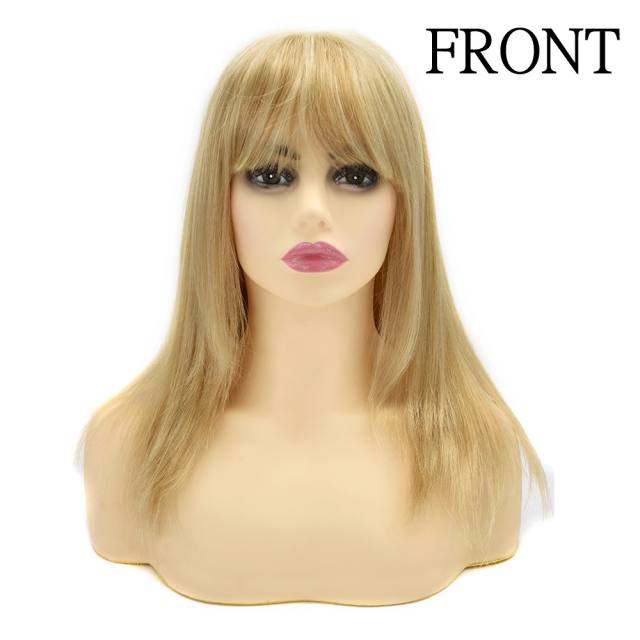 LyricalHair Fashionable Long Mono Top Wig Handtied Top Quality Synthetic Women Brown Blonde Full Cap Wig For Women