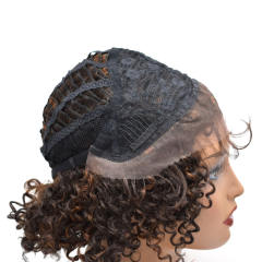 LyricalHair Afro- American Synthetic Lace Front Wig Classic Cap Heat Resistant Hairpiece For Women Cosplay Daily Use FLW-70