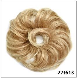 LyricalHair Synthetic Messy Hair Up Do Bun Extension With Elastic Scrunchie Wrap Around Hair Ponytail Hairpiece For Women