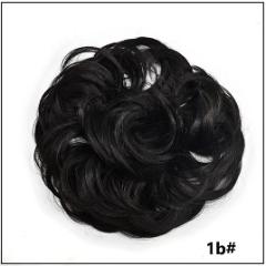 LyricalHair Add-On Deal Messy Hair Up Do Bun Curly Chignon With Elastic Scrunchie Wrap With 1 Box 3D Faux Mink Eyelashes