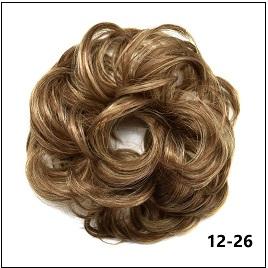 LyricalHair Add-On Deal Messy Hair Up Do Bun Curly Chignon With Elastic Scrunchie Wrap With 1 Box 3D Faux Mink Eyelashes