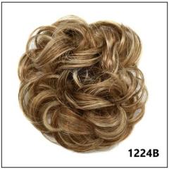 LyricalHair Synthetic Messy Hair Up Do Bun Extension With Elastic Scrunchie Wrap Around Hair Ponytail Hairpiece For Women