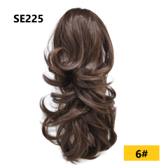 LyricalHair Wavy Chic Claw Jaw Clip Synthetic Ponytail Flirty-Layered Texture Pony 14" Hair Extension SE225