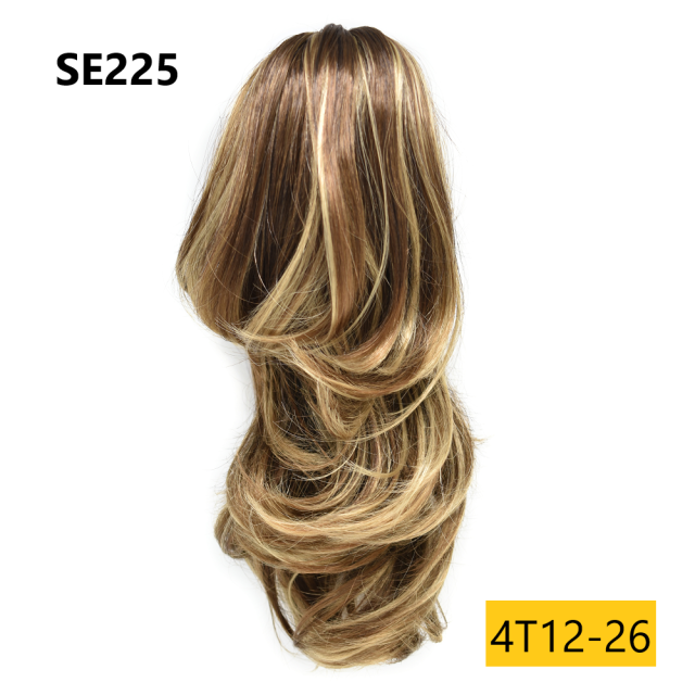 LyricalHair Wavy Chic Claw Jaw Clip Synthetic Ponytail Flirty-Layered Texture Pony 14" Hair Extension SE225