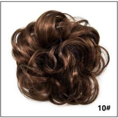 LyricalHair Add-On Deal Messy Hair Up Do Bun Curly Chignon With Elastic Scrunchie Wrap With 1 Box 3D Faux Mink Eyelashes