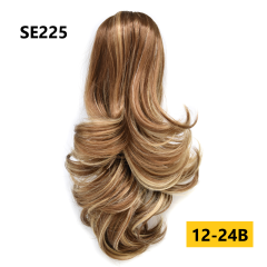 LyricalHair Wavy Chic Claw Jaw Clip Synthetic Ponytail Flirty-Layered Texture Pony 14" Hair Extension SE225