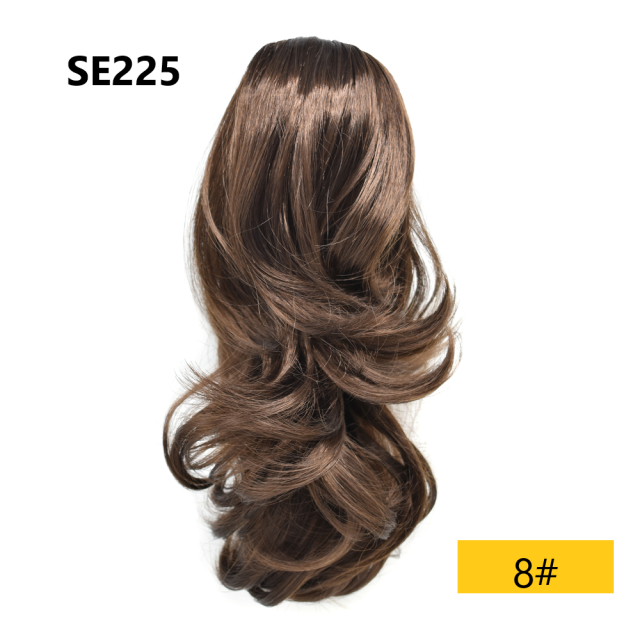 LyricalHair Wavy Chic Claw Jaw Clip Synthetic Ponytail Flirty-Layered Texture Pony 14" Hair Extension SE225