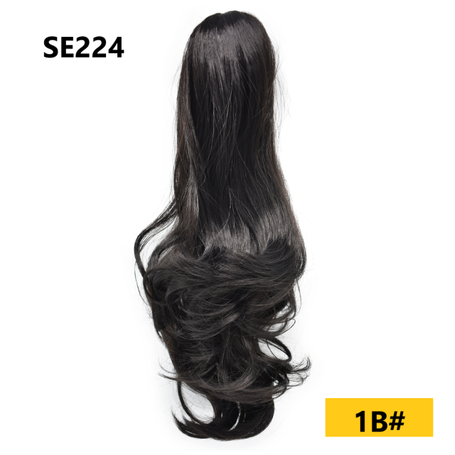 Long Wavy Chic Claw Jaw Clip Ponytail Flirty-Layered Texture Pony 22" Hair Extension SE224