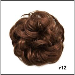 LyricalHair Synthetic Messy Hair Up Do Bun Extension With Elastic Scrunchie Wrap Around Hair Ponytail Hairpiece For Women