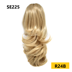 LyricalHair Wavy Chic Claw Jaw Clip Synthetic Ponytail Flirty-Layered Texture Pony 14" Hair Extension SE225