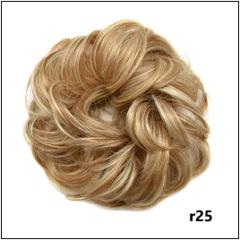 LyricalHair Synthetic Messy Hair Up Do Bun Extension With Elastic Scrunchie Wrap Around Hair Ponytail Hairpiece For Women