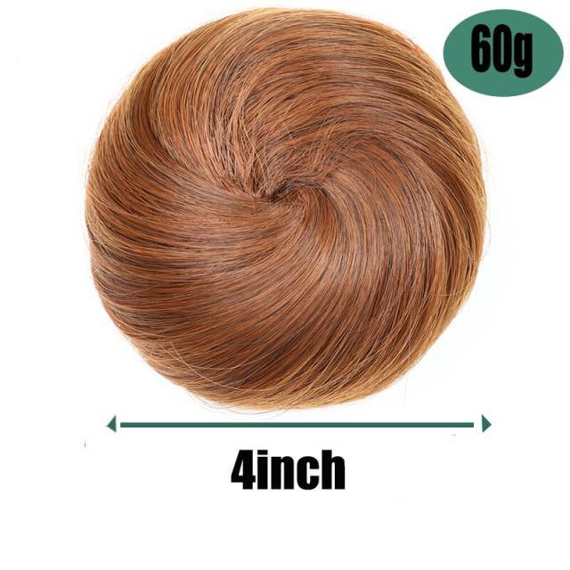 LyricalHair Ladies Human Hair Classic Up Do Drawstring Elastic Scrunchie Chignon Ponytail,Donut Roller Bun Hair Extension