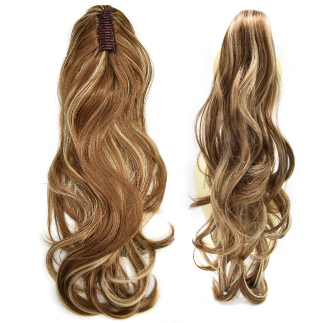 Long Wavy Chic Claw Jaw Clip Ponytail Flirty-Layered Texture Pony 22" Hair Extension SE224