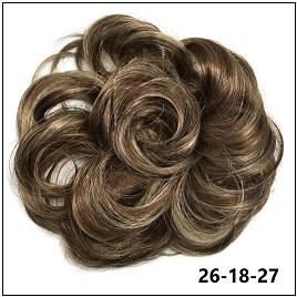 LyricalHair Add-On Deal Messy Hair Up Do Bun Curly Chignon With Elastic Scrunchie Wrap With 1 Box 3D Faux Mink Eyelashes