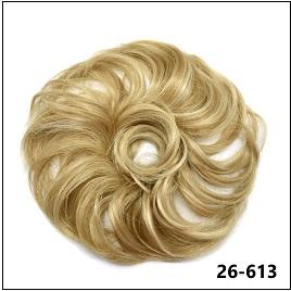 LyricalHair Add-On Deal Messy Hair Up Do Bun Curly Chignon With Elastic Scrunchie Wrap With 1 Box 3D Faux Mink Eyelashes