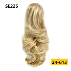 LyricalHair Wavy Chic Claw Jaw Clip Synthetic Ponytail Flirty-Layered Texture Pony 14" Hair Extension SE225