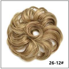 LyricalHair Add-On Deal Messy Hair Up Do Bun Curly Chignon With Elastic Scrunchie Wrap With 1 Box 3D Faux Mink Eyelashes