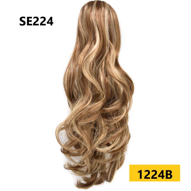 Long Wavy Chic Claw Jaw Clip Ponytail Flirty-Layered Texture Pony 22" Hair Extension SE224