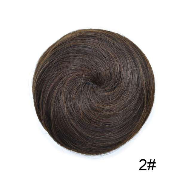 LyricalHair Ladies Human Hair Classic Up Do Drawstring Elastic Scrunchie Chignon Ponytail,Donut Roller Bun Hair Extension