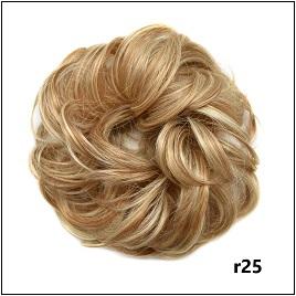 LyricalHair Add-On Deal Messy Hair Up Do Bun Curly Chignon With Elastic Scrunchie Wrap With 1 Box 3D Faux Mink Eyelashes