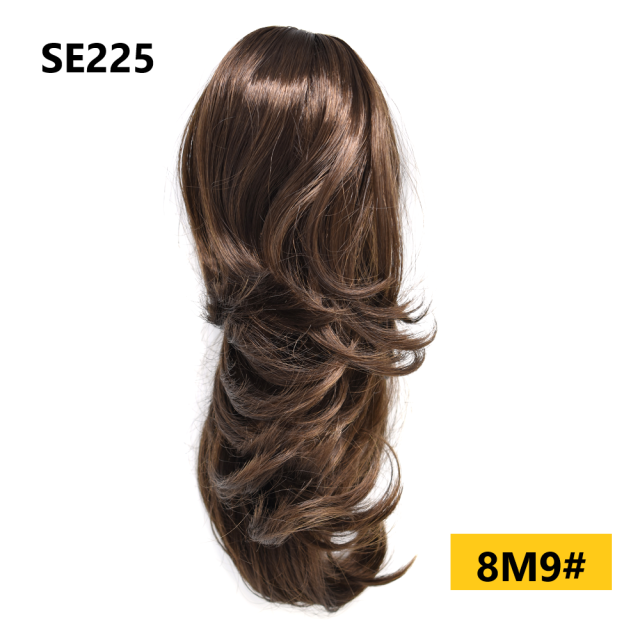 LyricalHair Wavy Chic Claw Jaw Clip Synthetic Ponytail Flirty-Layered Texture Pony 14" Hair Extension SE225