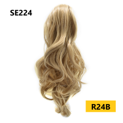 LyricalHair Add-On Deal Synthetic Ponytail Extension Claw Clip On Hair Wavy Style Double Use 22 inches Long With1 Box 3D Faux Mink Eyelashes