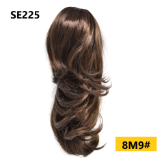 LyricalHair Add-On Deal Synthetic Ponytail Extension Claw Clip On Hair Wavy Style Double Use 14 inches Long With1 Box 3D Faux Mink Eyelashes