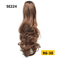 LyricalHair Add-On Deal Synthetic Ponytail Extension Claw Clip On Hair Wavy Style Double Use 22 inches Long With1 Box 3D Faux Mink Eyelashes