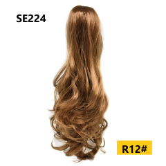 LyricalHair Add-On Deal Synthetic Ponytail Extension Claw Clip On Hair Wavy Style Double Use 22 inches Long With1 Box 3D Faux Mink Eyelashes