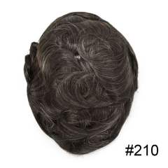 LyricalHair Fine Welded Mono Men's Hair System, Breathable Full Lace Men's Toupee,Slight Wave Natural Looking Durable Mono Men's Hairpieces