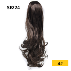 LyricalHair Add-On Deal Synthetic Ponytail Extension Claw Clip On Hair Wavy Style Double Use 22 inches Long With1 Box 3D Faux Mink Eyelashes