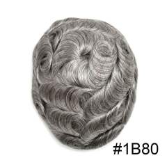 LyricalHair Mens Toupee Non Surgical  0.06mm Ultra Thin Skin Men's Hair System Undetectable V-Looped Mens Toupee Scalp-like Men's Hairpiece Best Selling in North America For Men