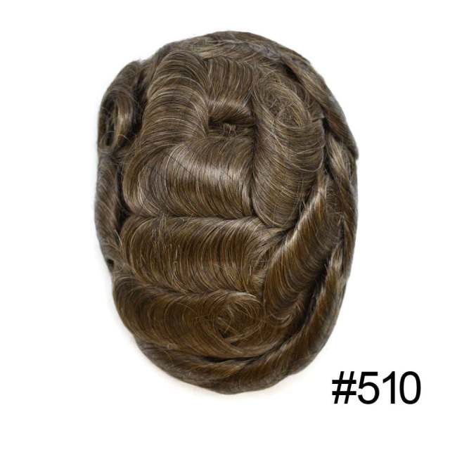 LyricalHair  Best Selling in North America French Lace Human Hair Mens Hair System Swiss Lace Front Natural Hairline Poly Coating At Sides And Back Reforced Mens Toupee Slight Wave Mens Human Hairpieces