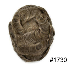 LyricalHair Men Toupee French Lace Hair Systems With PU Banded Easy Wear Breathable Lace Men's Human Hair Toupee Best Selling in North America Hairpieces Natural Bleached Invisible Knots Men's Hair Units For Men