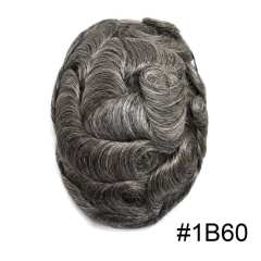LyricalHair Men Toupee French Lace Hair Systems With PU Banded Easy Wear Breathable Lace Men's Human Hair Toupee Best Selling in North America Hairpieces Natural Bleached Invisible Knots Men's Hair Units For Men