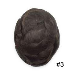LyricalHair  Best Selling in North America French Lace Human Hair Mens Hair System Swiss Lace Front Natural Hairline Poly Coating At Sides And Back Reforced Mens Toupee Slight Wave Mens Human Hairpieces