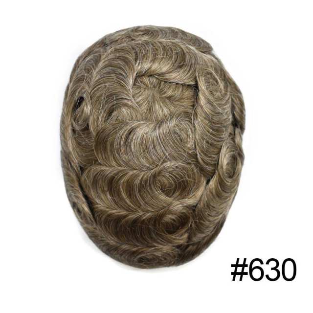 LyricalHair  Best Selling in North America French Lace Human Hair Mens Hair System Swiss Lace Front Natural Hairline Poly Coating At Sides And Back Reforced Mens Toupee Slight Wave Mens Human Hairpieces