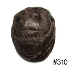 LyricalHair Men Toupee French Lace Hair Systems With PU Banded Easy Wear Breathable Lace Men's Human Hair Toupee Best Selling in North America Hairpieces Natural Bleached Invisible Knots Men's Hair Units For Men