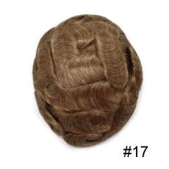 LyricalHair Best Selling in North America Mens Toupee Swiss Lace Hair Systems Bleached Kont Natural Hairline For Men Non Surgical Men's Human Hair Toupee Hairpieces Poly Skin At Sides And Back Hair Units For Men Q6