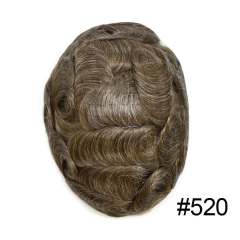 LyricalHair Men Toupee 0.12mm Thickness Skin Hair Systems Split Knotted Thin Skin Men's Toupee Best Selling in North America Comfortable and Durable Cut-Away Men's Hairpieces From USA