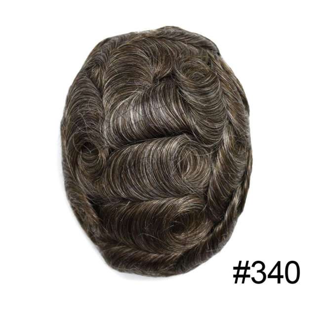 LyricalHair Men Toupee 0.12mm Thickness Skin Hair Systems Split Knotted Thin Skin Men's Toupee Best Selling in North America Comfortable and Durable Cut-Away Men's Hairpieces From USA