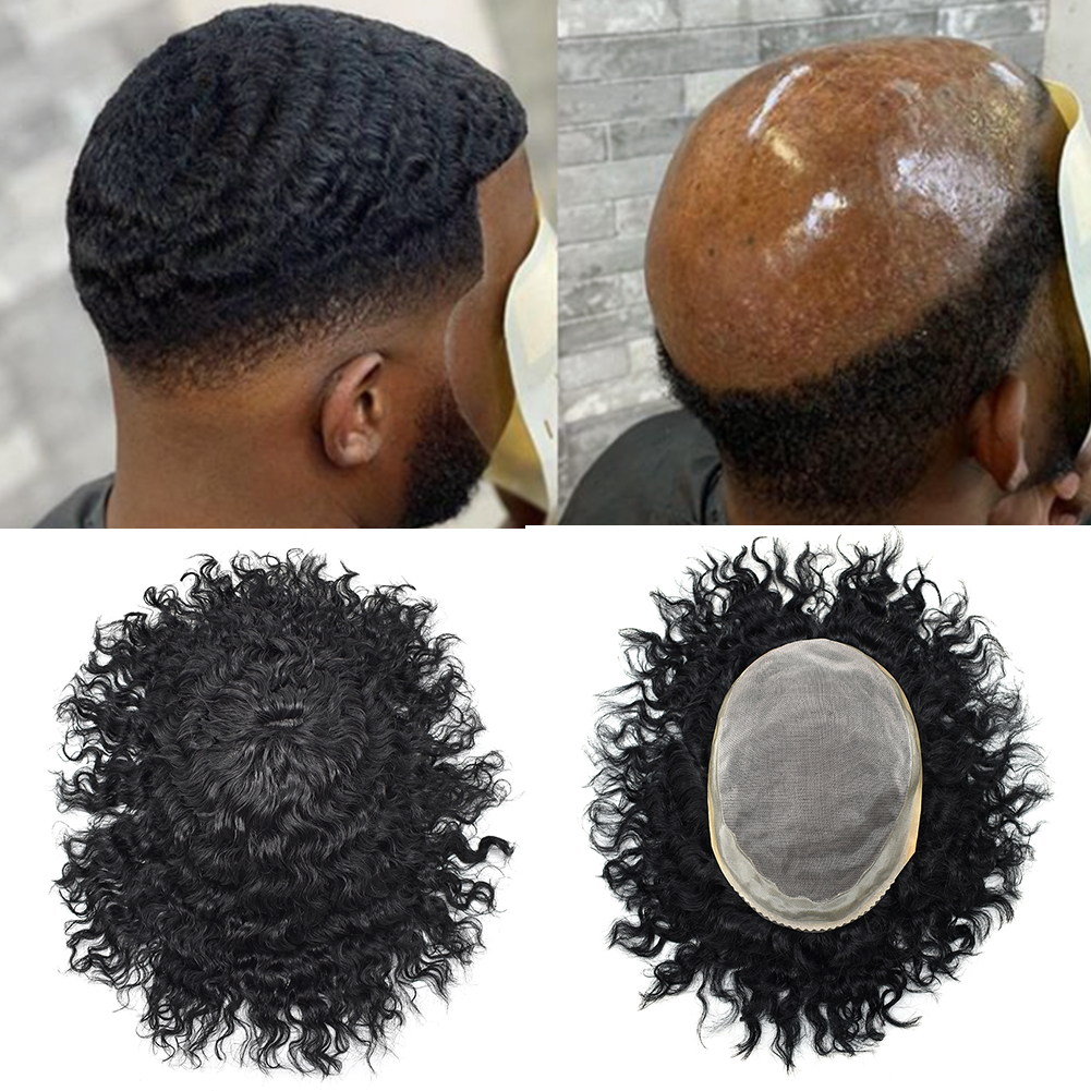 特別価格lyrical Full African Poly Black 10x8 Afro Curl Toupee Men Hair For American好評販売中 Fimolux Com