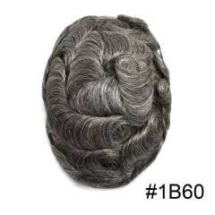 1B60# Off Black with 60% Synthetic Grey Hair